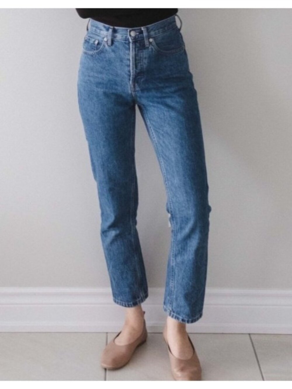 Everlane 90s Cheeky Straight Crop Jean Women's Light Wash High Rise Size 11/12